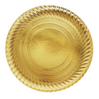 2 Pièces Plateau à Gâteau Diamètre 24 Cm Carton Cyclique Rond Doré