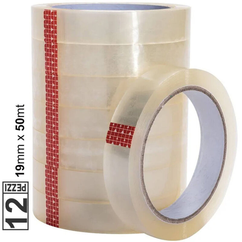 FADA SPA – 36 Rotoli Nastro Adesivo Trasparente Silenzioso Per Imballo 50mm X 66mt