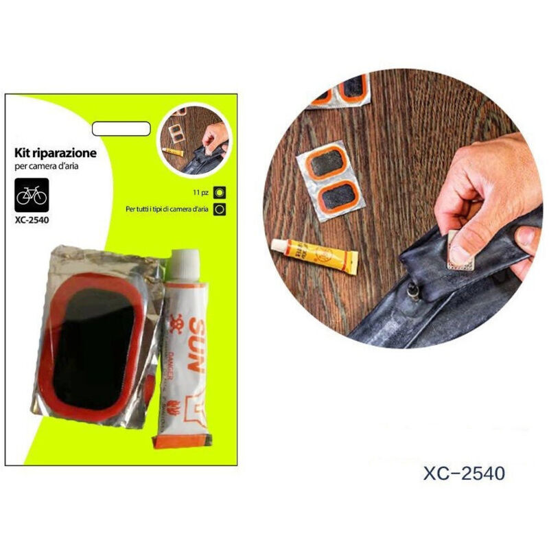 VELOX Kit Di Riparazione Per Ruote - 6 Tasselli Ø15mm, 2 Tasselli Ø25mm, Raspa, Colla, Assemblato In Francia