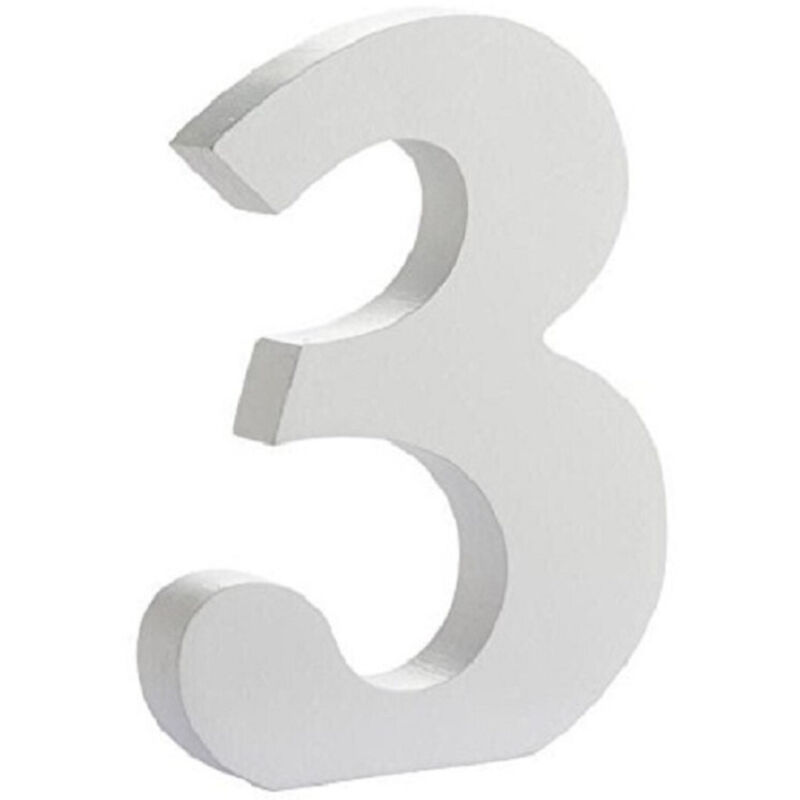 Rayher Numero 7 In MDF Bianco 11cm Spessore 2cm – Decorazione Per Feste, Compleanni, Crafting, 62707000