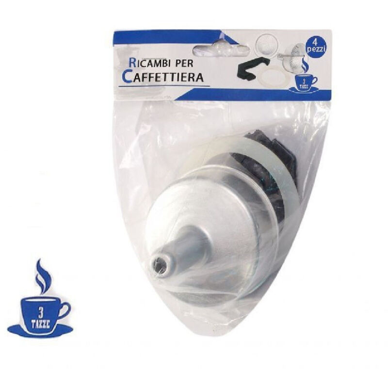 Set Ricambi Caffettiera 9 Tazze Set Ricambi Moka Espresso - Manico, Imbuto, Guarnizione E Filtro Per 9 Tazze Filtro Ricambio Moka 9 Tazze - 8