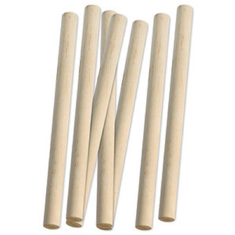 Vetrineinrete Bastoncini In Legno Naturale 19x300mm: 12 Pezzi Per Lavoretti, Giochi Creativi E Cake Pops