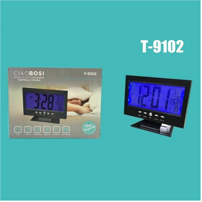 OROLOGIO MULTIFUNZIONE UN LED un Specchio, Sveglia Digitale Snooze Display 5212 EUR 11,54
