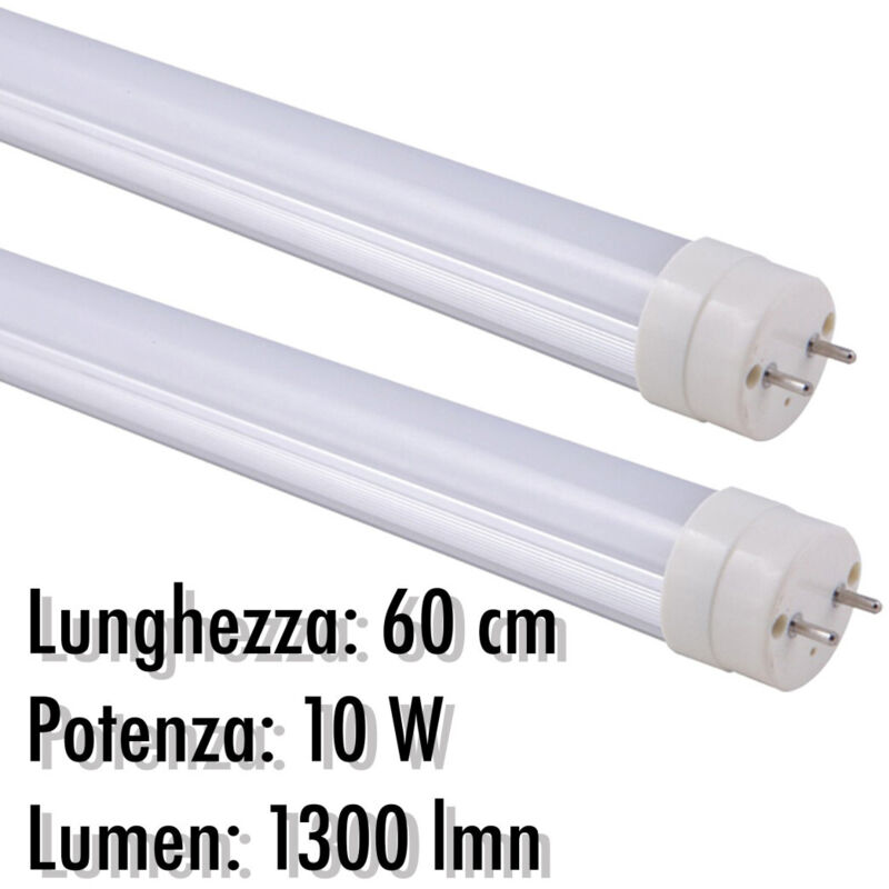 Trade Shop - Tubo Neon A Led T8 60cm 90cm 120cm 150cm 6000k 3000k Luce Fredda Calda Neutra Bianco Freddo Copertura Trasparente 90 Cm 85897818