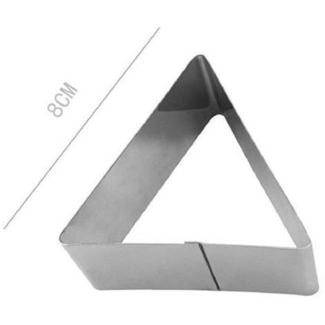 Trade Shop - Set 6 Pezzi Forme Stampi Stampo Per Dolci Torte Biscotti Triangolari 8 Cm 98923 -