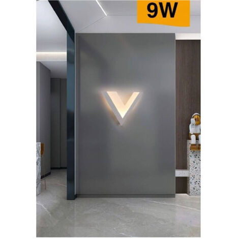 Trade Shop - Applique Moderno A Led 9 W Da Parete Lampada A V 3 Temperature Di Luce Aq14-b3c - (1/5)