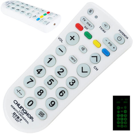Trade Shop - Control Remoto Universal Chunghop L208 Tv Dvb T Sat Multi Chunghop Control L208 - (1/4)