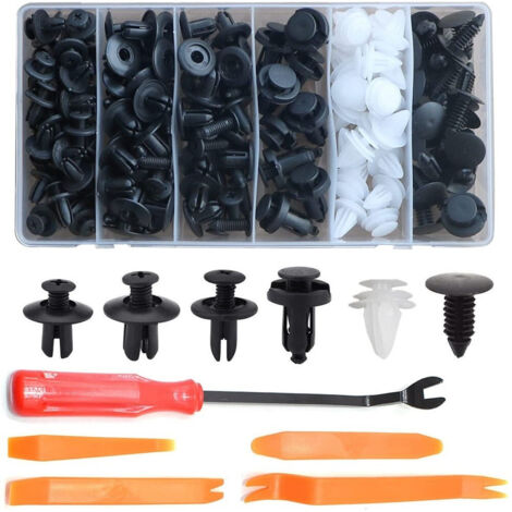 Trade Shop - Set 229pz Clip Di Fissaggio Auto Rivetti Plastica Strumento Rimozione Pannello - (1/5)