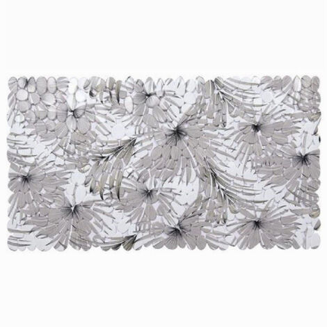 Trade Shop - Alfombra Pvc Con Estampado Tropical Antideslizante Bañera Ducha 67x36cm 87073 - (1/2)