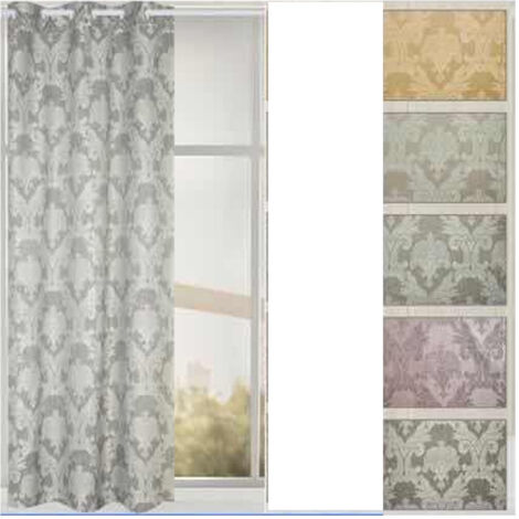 Trade Shop - Tenda Nives Pannello Singolo 8 Borchie Porta Finestra Cucina Bastone 140x280 Cm -