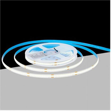 Striscia LED COB V-TAC 5 Metri Monocolore 4000K - 10W/m, 24V, Luce Bianco Neutro, Bobina VT-COB-280