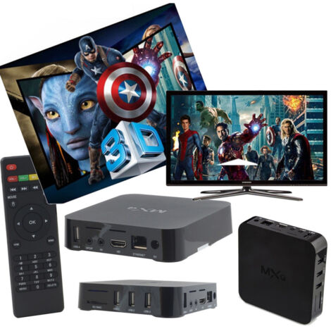 Trade Shop - Mxq Android Tv Box Wifi Iptv Smart Tv Plasma Led Usb Tarjeta Sd Internet Smart Tv -