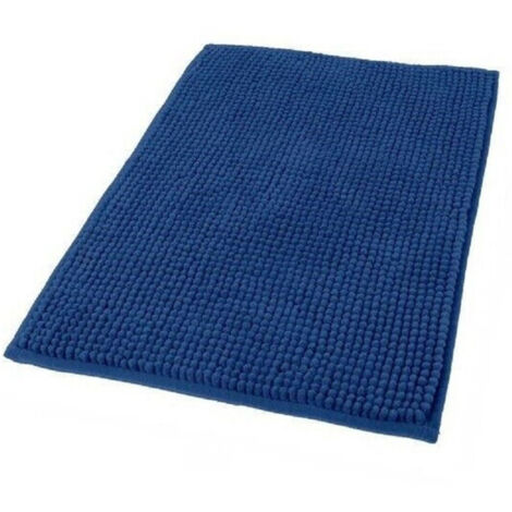 Trade Shop - Alfombra De Baño Antideslizante 45 X 75 Cm Tela Azul 69866 - (1/2)