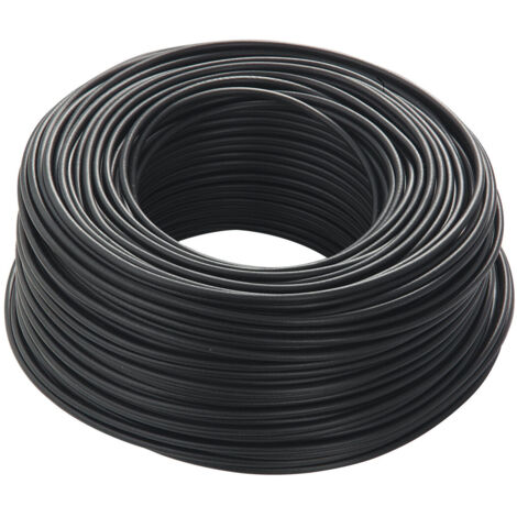 Trade Shop - Cavo Nero 100 Metri Isolato Unipolare 1 X 2,5 M2 Antifiamma Materiale Elettrico - (1/2)