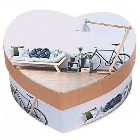 Trade Shop - Set 12 Scatola Box Confezione Da Regalo Con Cuori Fantasia 11x5.5cm In Cartone - (1/2)