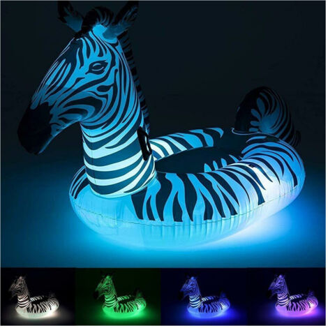 Trade Shop - Fashion Fashion Gonfiable Zebra Gigante Led Luces Piscina 254x142cm 41406 - (1/5)