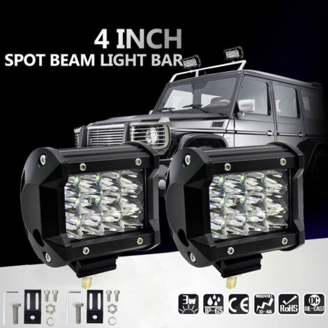 Trade Shop - Faro Adicional Profundo Para Coche Todo Terreno 12v 6 Led 18w 6000k Ip68 - (1/5)