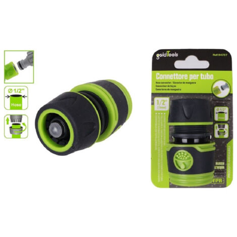 Trade Shop - Raccordo Con Innesto Rapido Con Acquastop Per Tubo Da 1/2" 13mm Connettore 94757 - (1/3)