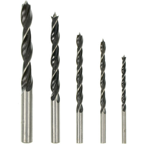 Trade Shop - Kit De 5 Brocas Para Perforar Agujeros En Hierro De 4-5-6-7-8 Mm -