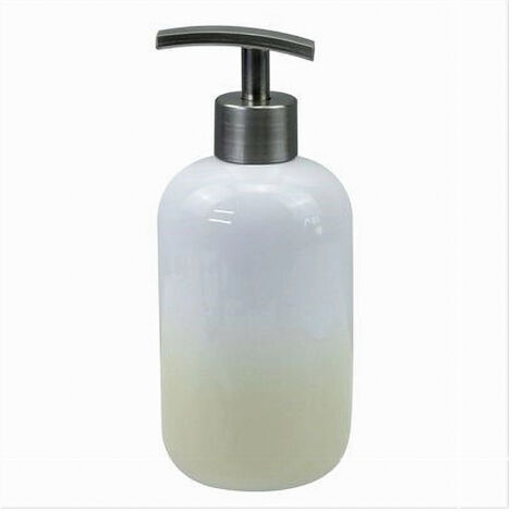 Trade Shop - Dispenser Portasapone Liquido Bianco Giallo Accessori Bagno Moderno Arredo 59902 - (1/3)
