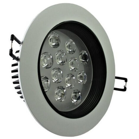 Trade Shop - Led Faretto Incasso A Molla Con Alet 3 5 7 9 12 15 18 W Bianco Telace Cornice - -18 Vatios -