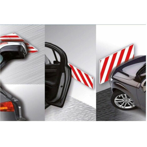 Trade Shop - Set 2 Pannelli Adesivi Antiurto Per Garage Box Protezione Paraurti Auto 24x50cm - (1/4)