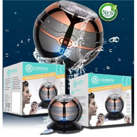 Trade Shop - Rasoio Tagliacapelli Elettrico Ricaricabile A Sfera Sferico Uomo Barba Tx-8408 - (1/4)