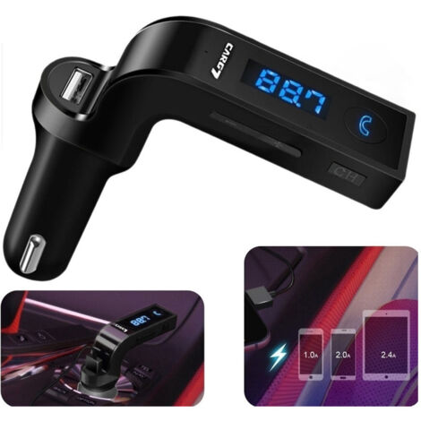 Trade Shop - Caricabatterie Carg7 Auto Trasmettitore Bluetooth Usb Tf Card Android Ios Tablet - (1/4)