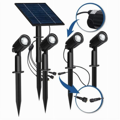 Faretti Solari Esterno 1200L 6 IN 1, 2 odalità Dinaiche Lapade