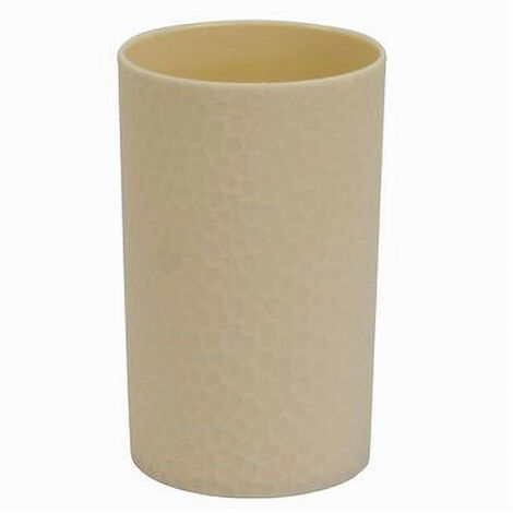 Trade Shop - Bicchiere Porta Spazzolini Da Denti Colore Beige Accessorio Arredo Bagno 79791 - (1/3)