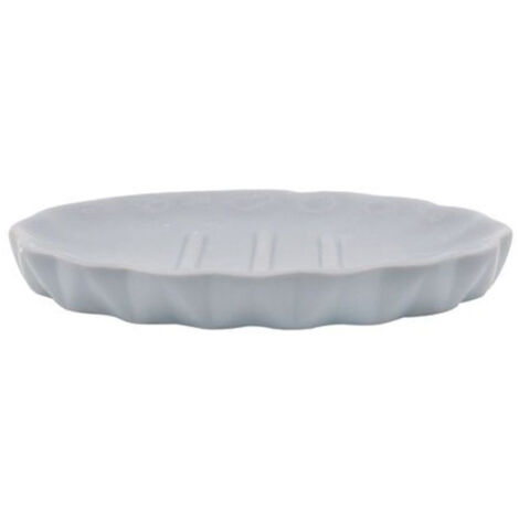Trade Shop - Jabonera Jabonera Accesorios De Baño Gris Decorado 79952 - (1/2)