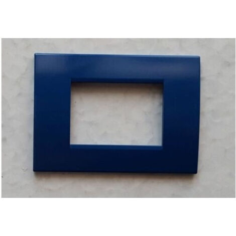 Trade Shop - Placca Placche Placchete Compatibili Living Light In Abs 3 4 7 Posti Colorate -      Azul