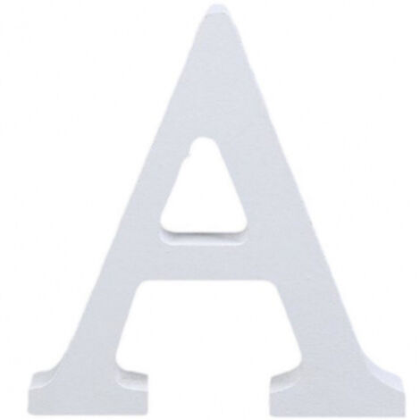 Trade Shop - Lettera A In Legno Bianco 11cm Decorazione Confettata Matrimonio Compleanno Casa -