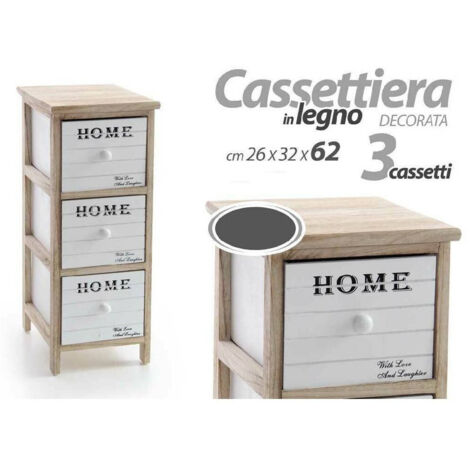Cassettiera Verticale Stretta 3 Cassetti Bianca - Mobile Salvaspazio Per Camera E Bagno, 23x26x89 Cm - 4