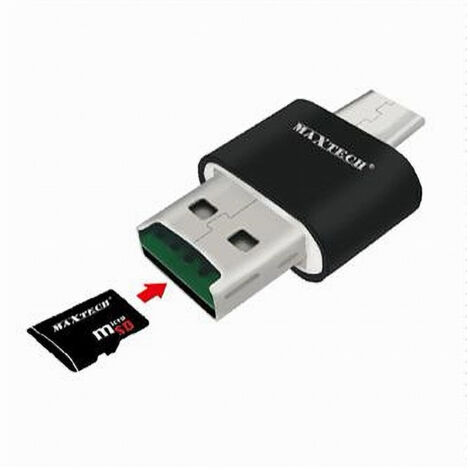 Trade Shop - Lettore Scheda Otg2.1 Usb2.0 Micro Sd Compatibile Entrata Type-c Maxtech Lto-sm04 - (1/4)