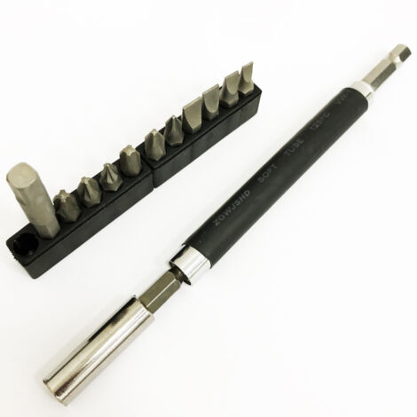 Trade Shop - Kit De Destornilladores 14 En 1 Con Puntas De Inserción Intercambiables 14 Piezas Bricolaje - (1/4)