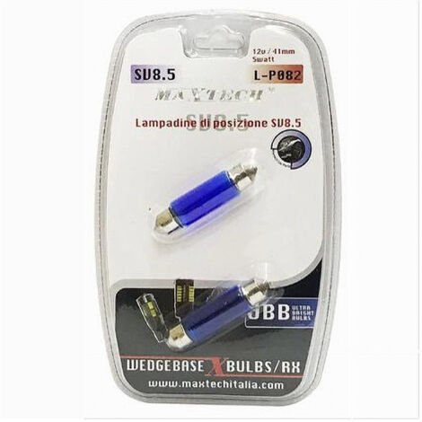 Trade Shop - Lampadine Di Posizione Sv8.5 12v 41mm 5w Lampadine Ultra Luminose Maxtech L-p082 - (1/2)