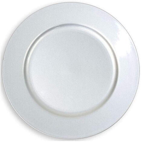 Set Da 6 Sottopiatti In Cartoncino Con Stelle – Argento, Diametro 33 Cm, Per Decorazione Tavola