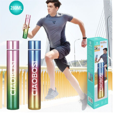 Trade Shop - Bottiglia Borraccia Termica Acciaio Thermos 280ml Porta Vivande Colorato Tx-8260 - (1/5)