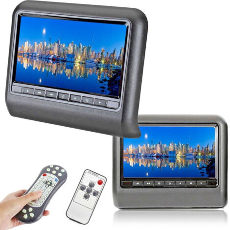 Trade Shop - Coppy Monitor Dvd Av 9 Pollici Poggiatest Auto Monitor Universale Usb Sd Av -