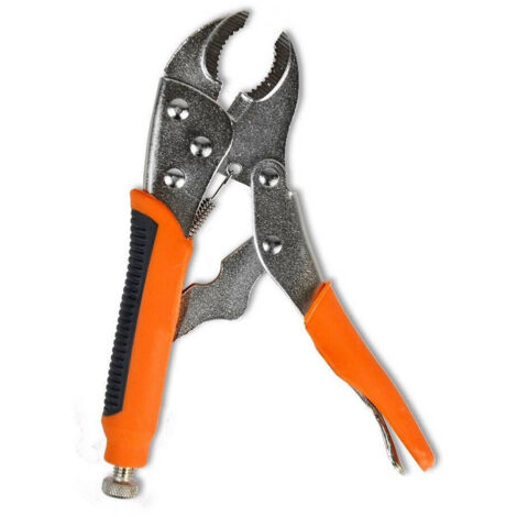 Trade Shop - Pinza Autobloccante Grip Apertura Max 50mm Leva Sgancio Ganasce Dentellate 91120 - (1/2)