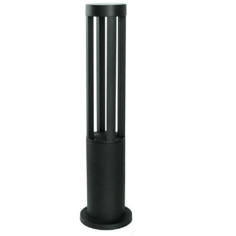 Trade Shop - Lampione Giardino Lampada 12 Watt Led Terra Esterno Ip65 Lampioncino Nero Es28 -