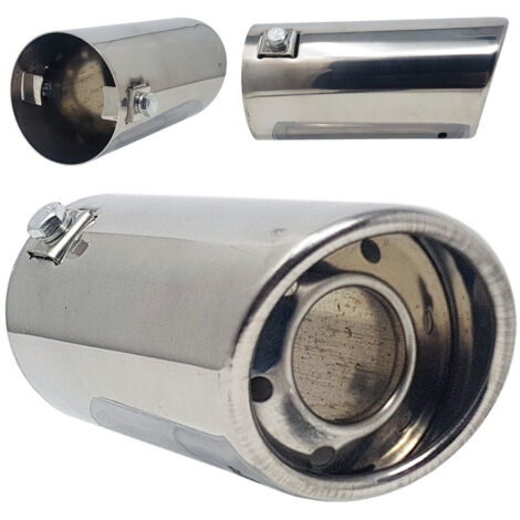Trade Shop - Terminale Marmitta Auto Tubo Scarico Ovale Cromato Lm 76342 Dr - (1/4)