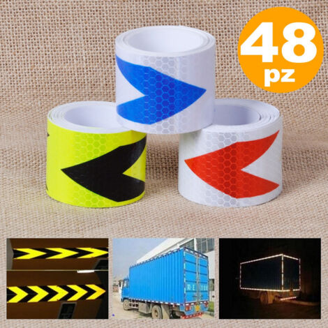 Trade Shop - Strisce Nastro Adesivo Catarifrangente Auto Camion Vari Colori Alta Visibilità - (1/5)
