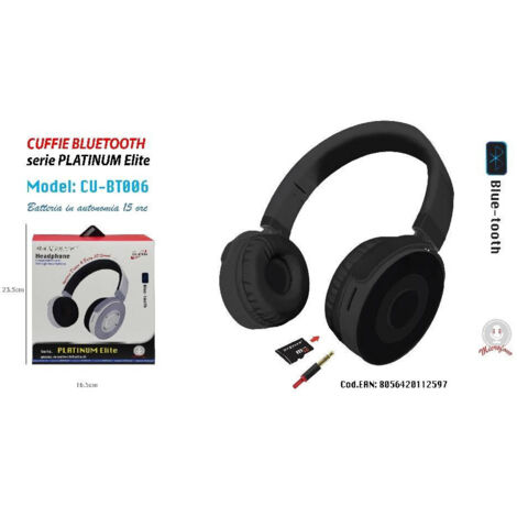 Trade Shop - Cuffie Bluetooth Microfono Autonomia 15 Ore Smartphone Musica Maxtech Cu-bt006 - (1/2)