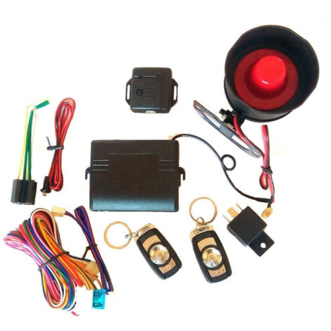 Trade Shop - Kit Allarme Antifurto Auto Universale Furgone Camper Roulotte 2 Telecomandi - (1/4)