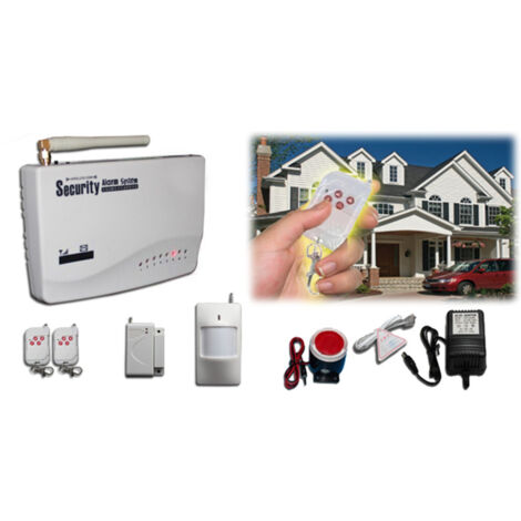 Trade Shop - Sistema De Alarma Antirrobo Inalámbrico Con Marcador Gsm Sirena De Casa -
