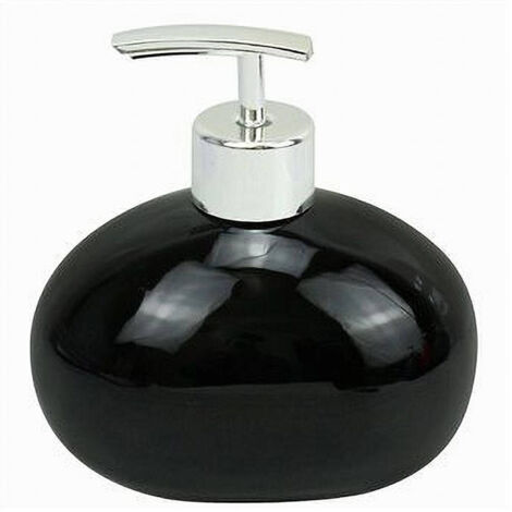 Trade Shop - Dispensador De Jabón Líquido De Cerámica Negro Muebles De Baño Modernos 79248 - (1/2)