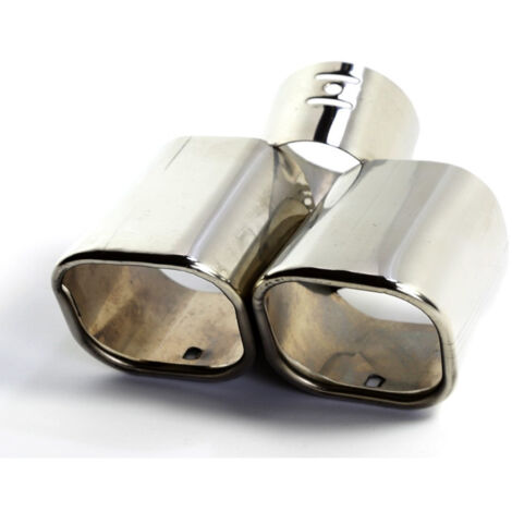 Trade Shop - Doble Escape Deportivo Silenciador Coche Tuning Acero Cromado - (1/3)