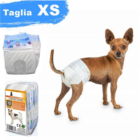 Trade Shop - Pannolini Assorbenti Per Cani Xs Taglia Piccola Pannolino Traversina Assorbente -